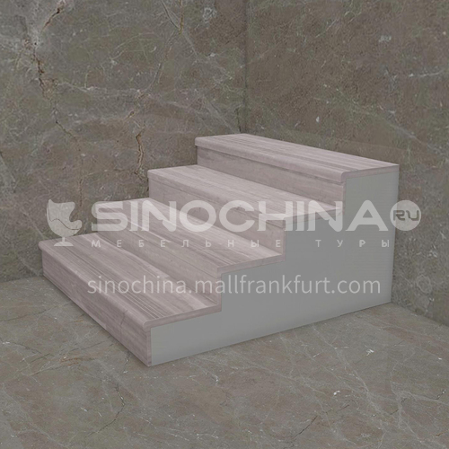 Natural gray modern wood grain marble staircase M-H090W